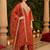 women ethnic motifs embroidered regular kurta with trousers & with dupatta