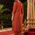 women ethnic motifs embroidered regular kurta with trousers & with dupatta