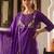 women ethnic motifs embroidered regular thread work liva kurta with trousers & with dupatta