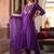 women ethnic motifs embroidered regular thread work liva kurta with trousers & with dupatta