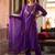 women ethnic motifs embroidered regular thread work liva kurta with trousers & with dupatta