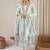 women ethnic motifs printed empire cotton kurta with trousers & with dupatta