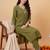women ethnic motifs regular mirror work kurta with trousers