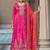women ethnic motifs embroidered regular kurta with palazzos & with dupatta