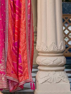women ethnic motifs embroidered regular kurta with palazzos & with dupatta 2
