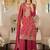 women ethnic motifs embroidered regular thread work kurta with palazzos & with dupatta