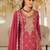 women ethnic motifs embroidered regular thread work kurta with palazzos & with dupatta