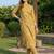 women ethnic motifs printed regular cotton kurta with trousers