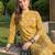 women ethnic motifs printed regular cotton kurta with trousers