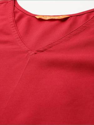 women ethnic motifs regular kurta with trousers & with dupatta 4