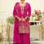 women ethnic motifs embroidered regular mirror work kurta with palazzos & with dupatta