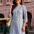 women printed regular cotton kurta with trousers