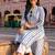 women printed regular cotton kurta with trousers