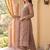 women ethnic motifs embroidered regular beads and stones kurta with trousers & with dupatta