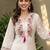 women floral embroidered regular thread work kurta with palazzos
