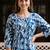 women floral printed pleated cotton kurta with trousers