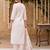 women ethnic motifs embroidered regular thread work cotton kurta with trousers & with dupatta
