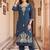 women ethnic motifs embroidered regular thread work cotton kurta with trousers