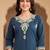 women ethnic motifs embroidered regular thread work cotton kurta with trousers