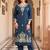 women ethnic motifs embroidered regular thread work cotton kurta with trousers