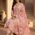 women ethnic motifs regular thread work kurta with trousers & with dupatta