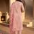 women ethnic motifs regular thread work kurta with trousers & with dupatta
