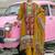 women ethnic motifs printed regular mirror work cotton kurta with trousers & with dupatta