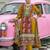 women ethnic motifs printed regular mirror work cotton kurta with trousers & with dupatta