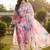 women floral printed regular thread work kurta with trousers & with dupatta