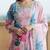 women floral printed regular thread work kurta with trousers & with dupatta