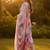 women floral printed regular thread work kurta with trousers & with dupatta