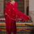 women ethnic motifs embroidered regular liva kurta with trousers & with dupatta