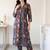women floral printed regular cotton kurta with trousers