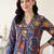 women floral printed regular cotton kurta with trousers