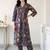 women floral printed regular cotton kurta with trousers