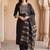 women ethnic motifs embroidered regular thread work liva kurta with trousers & with dupatta