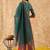 women ethnic motifs printed regular kurta with trousers & with dupatta