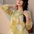 women floral printed regular cotton kurta with trousers