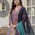 women ethnic motifs printed regular cotton kurta with trousers & with dupatta