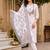 women ethnic motifs embroidered regular thread work cotton kurta with trousers & with dupatta