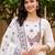 women ethnic motifs embroidered regular thread work cotton kurta with trousers & with dupatta