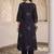 women floral printed regular cotton kurta with trousers