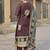 women ethnic motifs printed regular mirror work cotton kurta with trousers & with dupatta