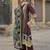 women ethnic motifs printed regular mirror work cotton kurta with trousers & with dupatta
