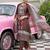 women ethnic motifs printed regular cotton kurta with trousers & with dupatta