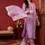 women regular thread work kurta with trousers & with dupatta