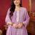 women regular thread work kurta with trousers & with dupatta