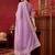 women regular thread work kurta with trousers & with dupatta
