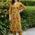 women floral printed regular cotton kurta with trousers