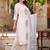 women ethnic motifs printed regular cotton kurta with trousers & with dupatta